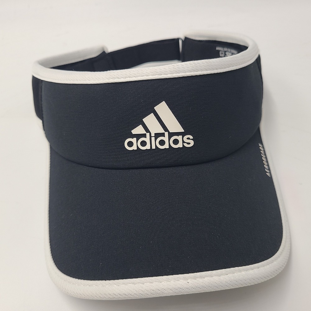 Adidas Visor Hat Strapback Black White Aeroready Golf Performance Casual Men